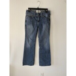 Ariat R.E.A.L. Mid Rise Stretch Whipstitch Boot Cut Jeans in Rainstorm Size 28S